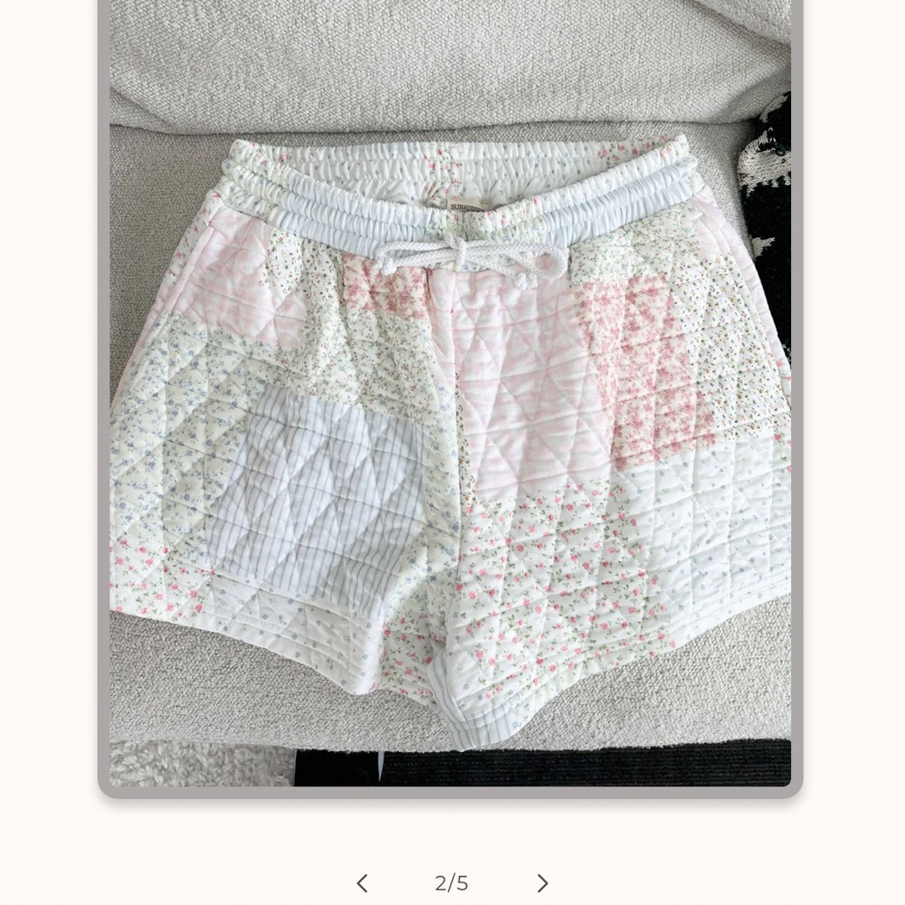 Sunkissed coconut Quilted Pastel Shorts - Picture 3 of 4